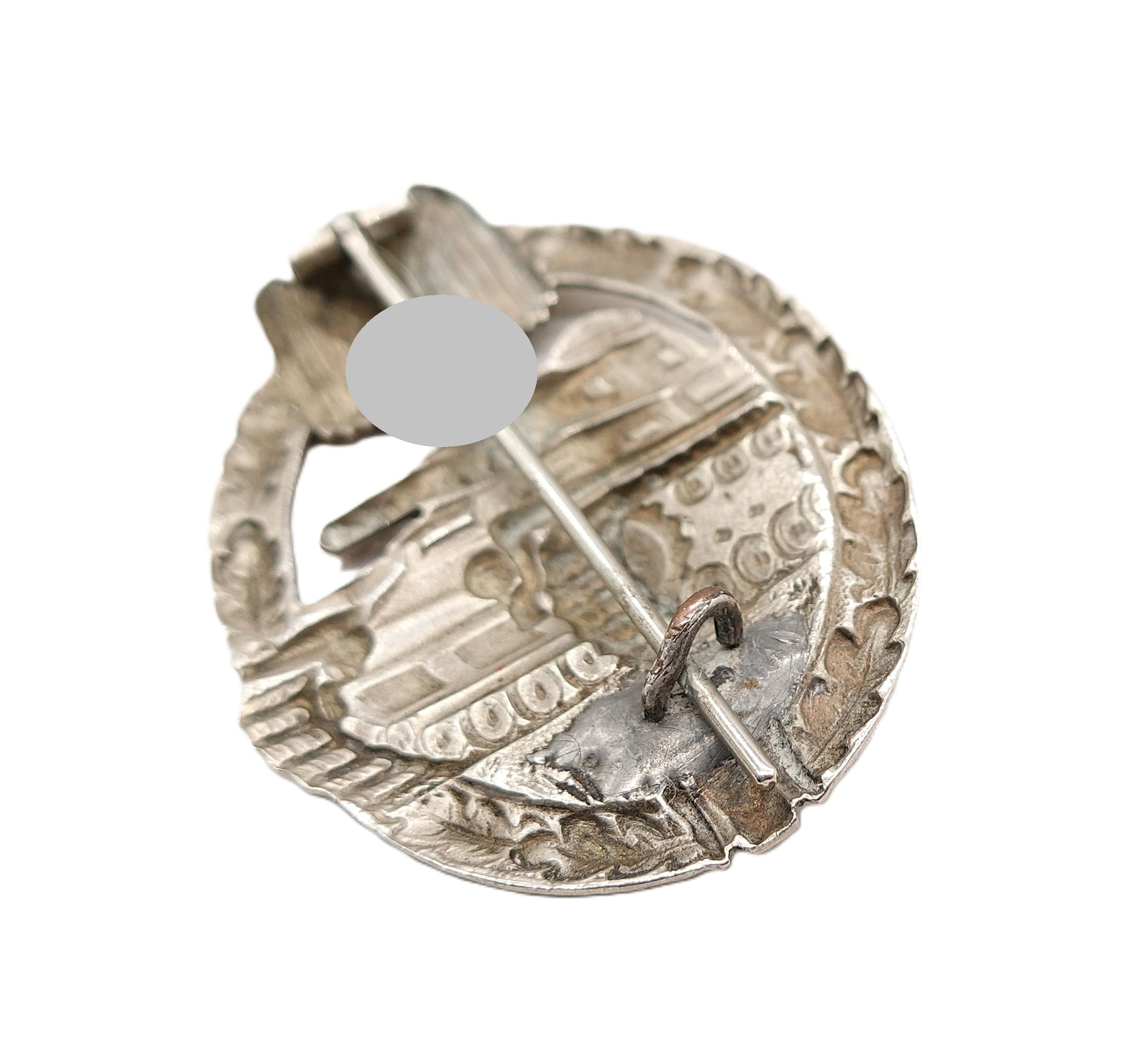 Panzerkampfabzeichen – Ausführung in Neusilber – Hohlprägung – Hersteller C. E. Juncker, Berlin – PKA – Bild 3