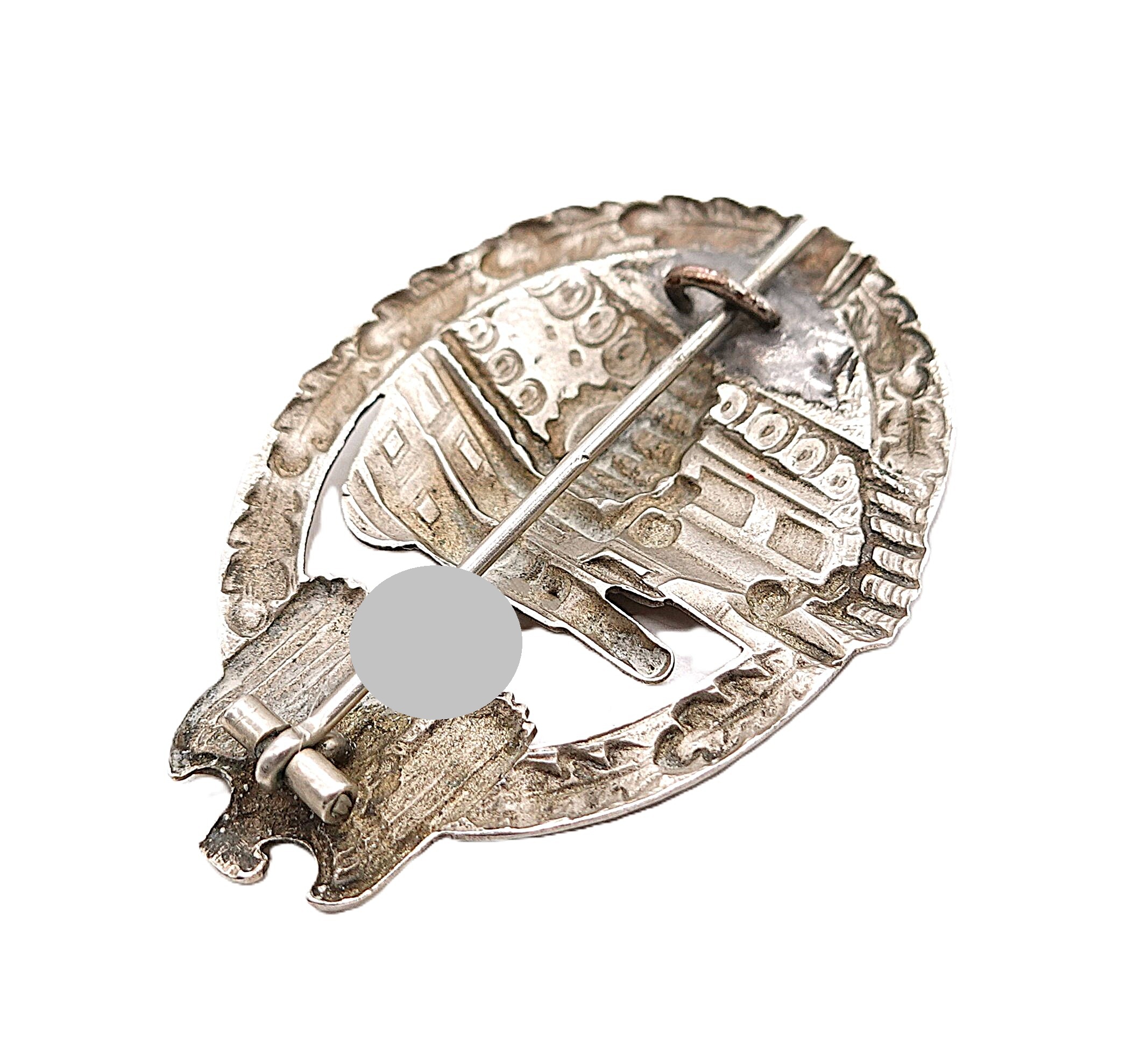 Panzerkampfabzeichen – Ausführung in Neusilber – Hohlprägung – Hersteller C. E. Juncker, Berlin – PKA – Bild 4