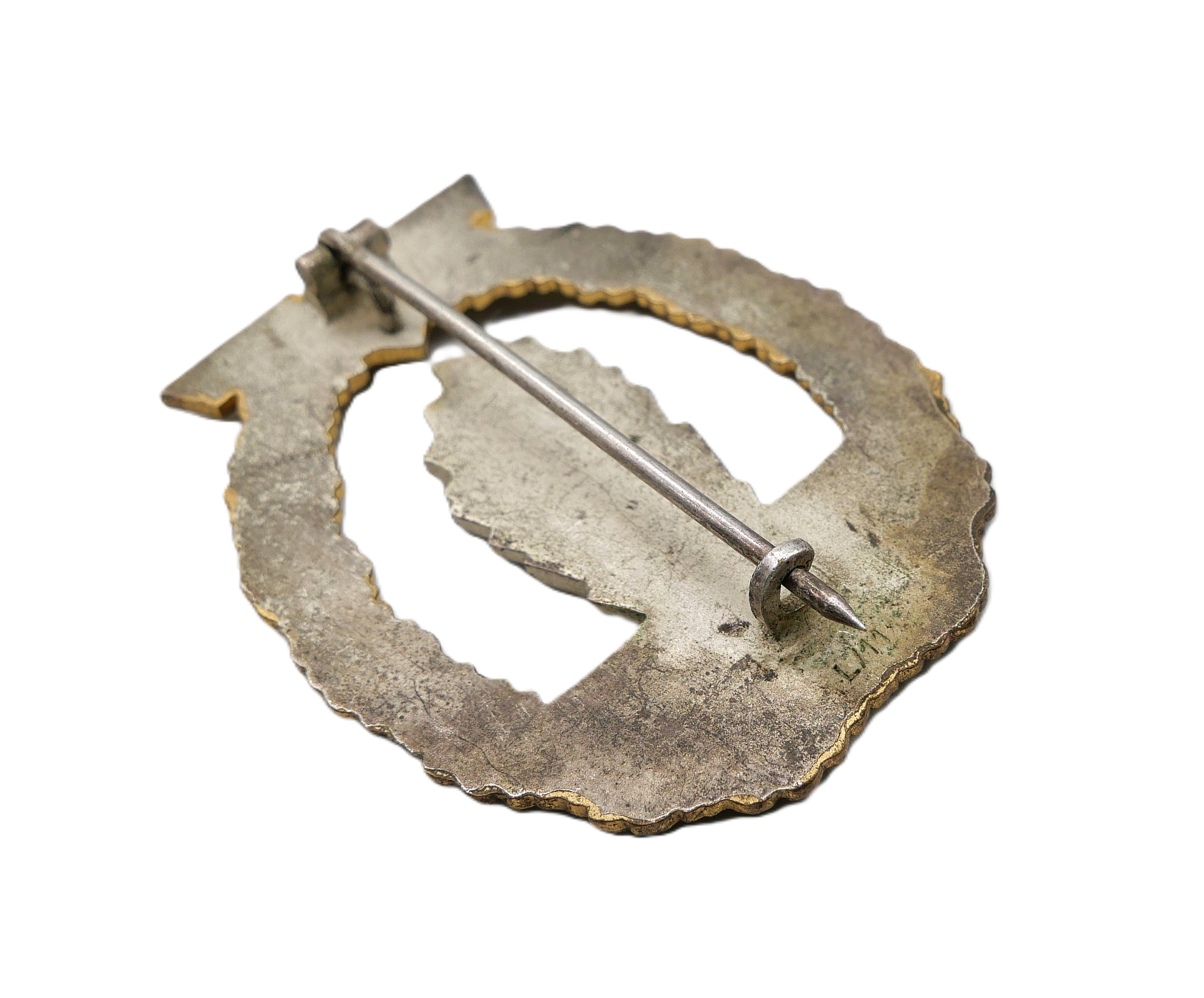 Minensucher (Kriegsabzeichen für Minensuch-, U-Boots-, Jagd- und Sicherungsverbände) – Hersteller L/11 (Wilhelm Deumer, Lüdenscheid) – Variante 1 – Buntmetall – Bild 3
