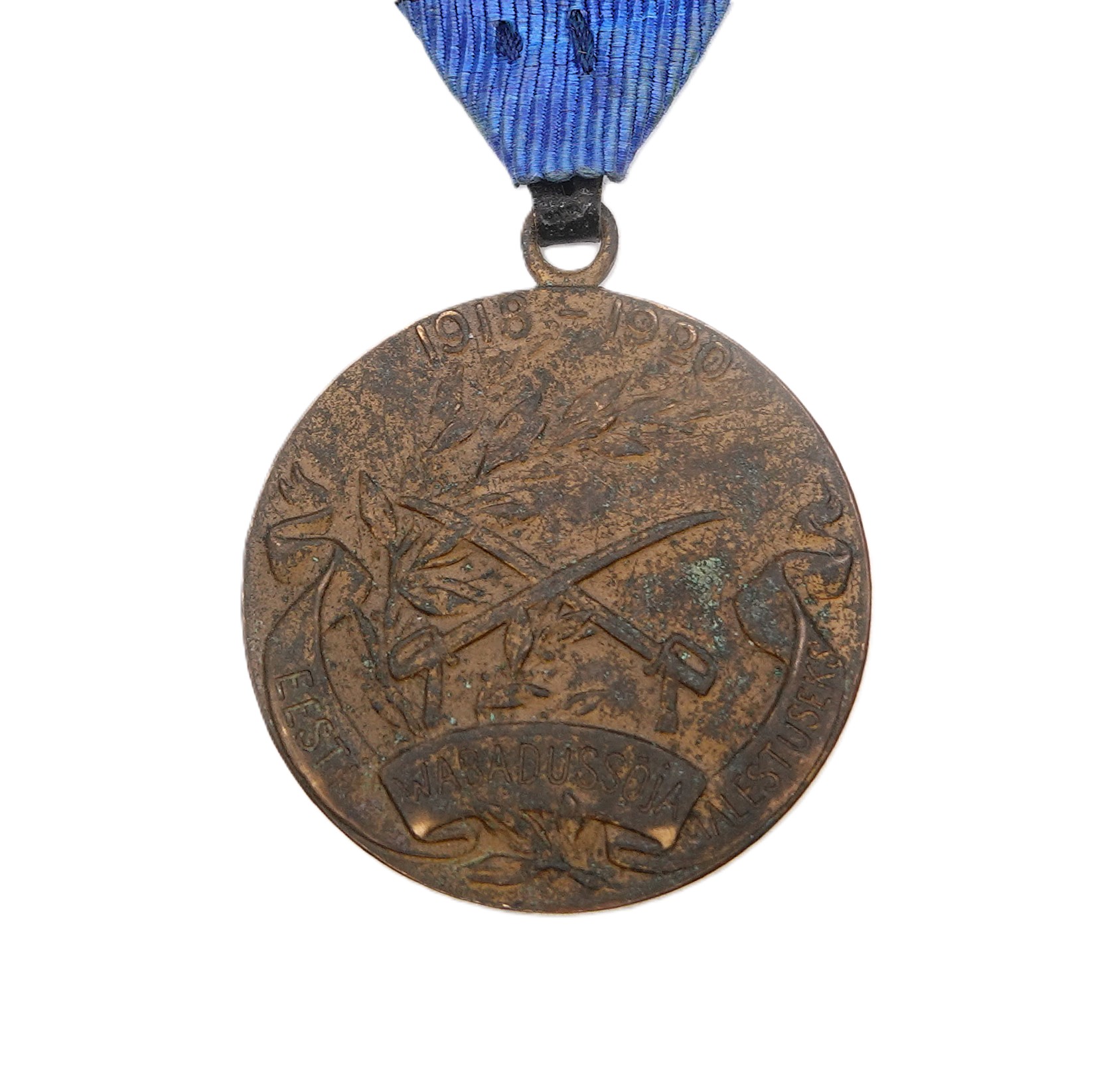 Estland - Erinnerungsmedaille an den estnischen Unabhängigkeitskrieg 1918–1920 - Medaille am Dreiecksband – Bild 4