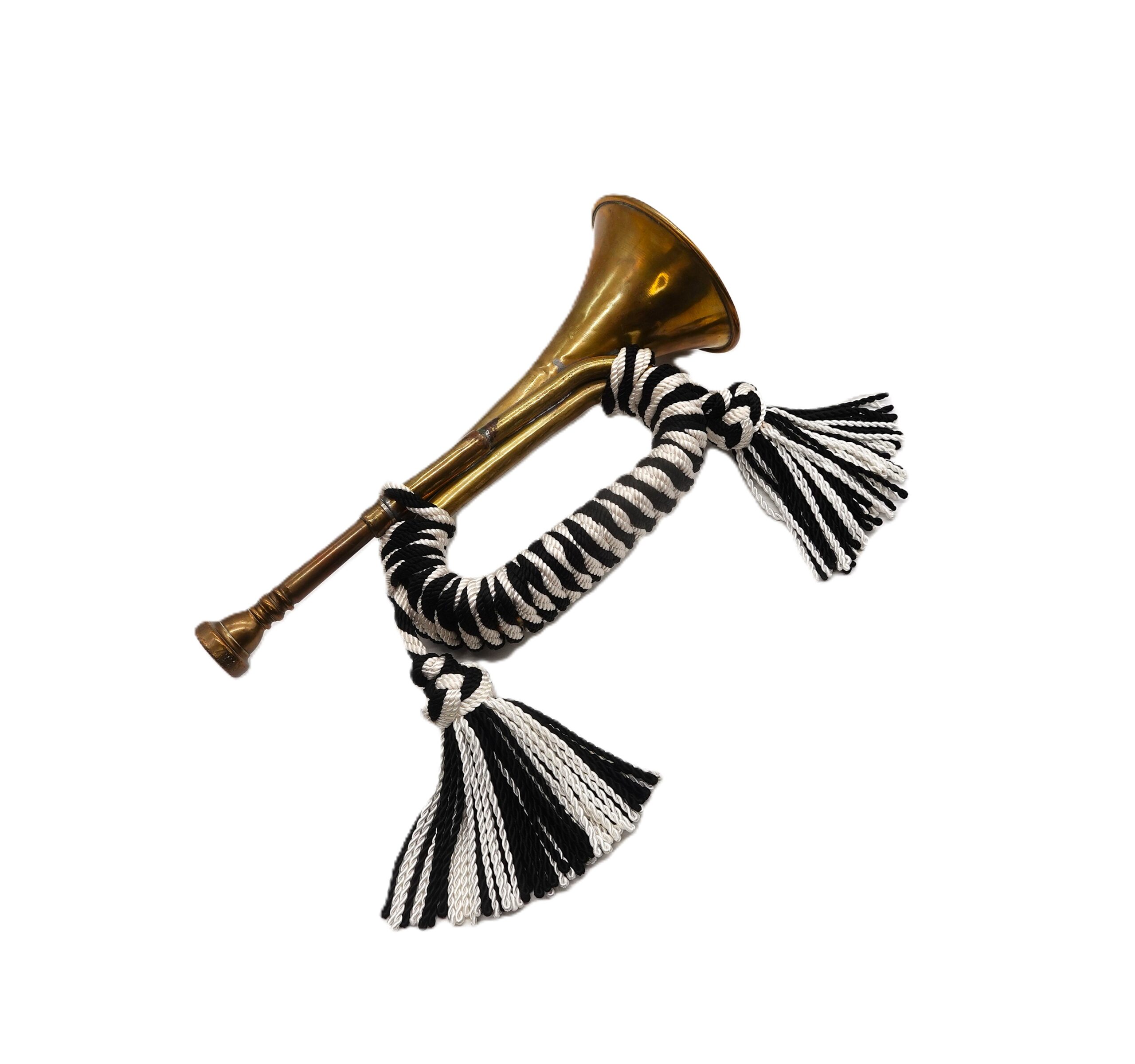 Horn - Signalhorn - HJ (Hitlerjugend) - Mit nachträglich gravierten Wappen der 12. SS Panzerdivision – Bild 2