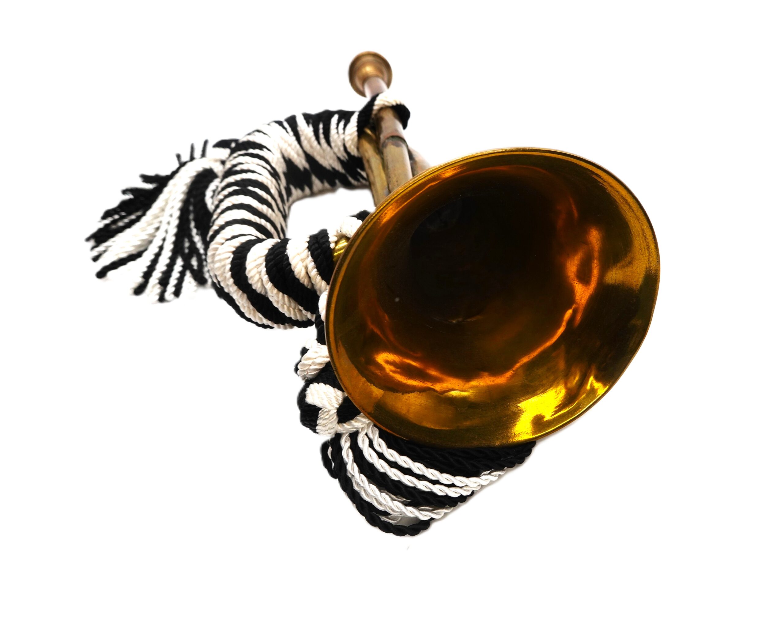 Horn - Signalhorn - HJ (Hitlerjugend) - Mit nachträglich gravierten Wappen der 12. SS Panzerdivision – Bild 6